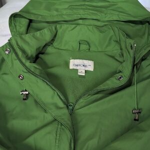 Cherokee Forest Green Hooded Windbreaker